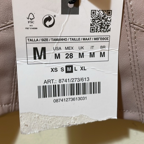 Womens New Zara Leather Crop Top - Picture 3 of 8